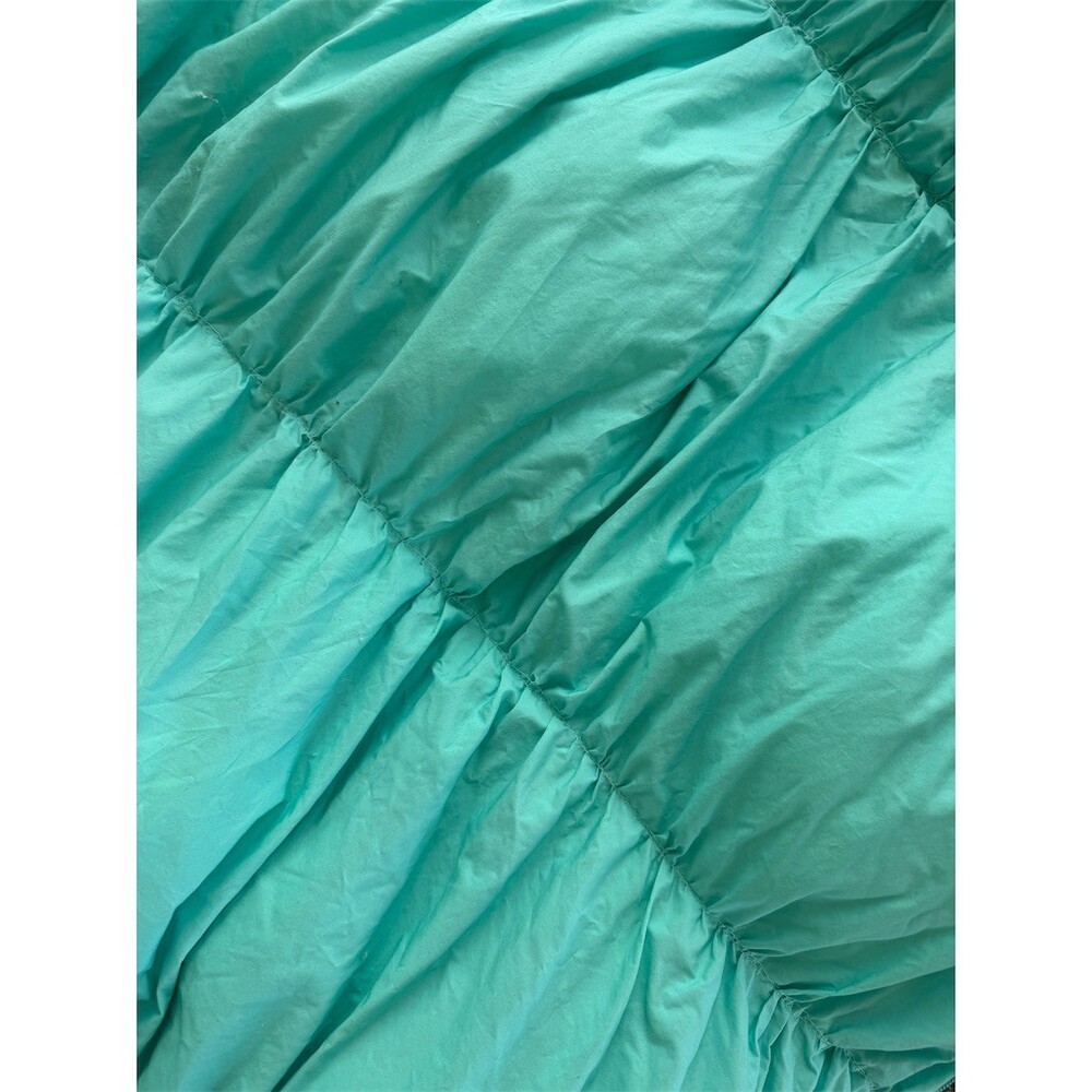 PBteen Pottery Barn Teen Sleeping Bag Teal Aqua Purple Floral Zip 32x75 - Picture 5 of 13